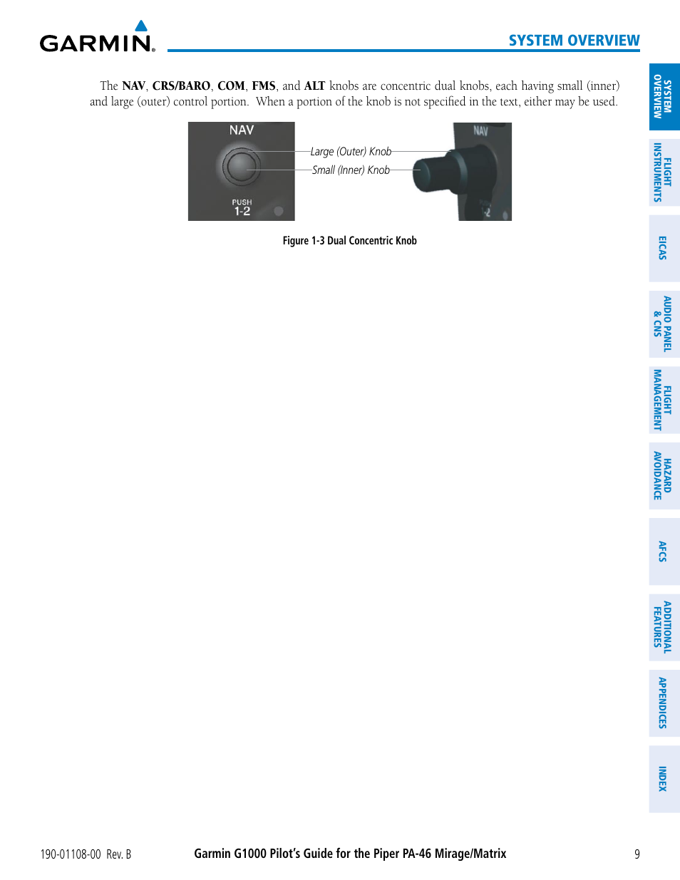 System overview | Garmin G1000 Piper PA-46 Matrix User Manual | Page 23 / 600