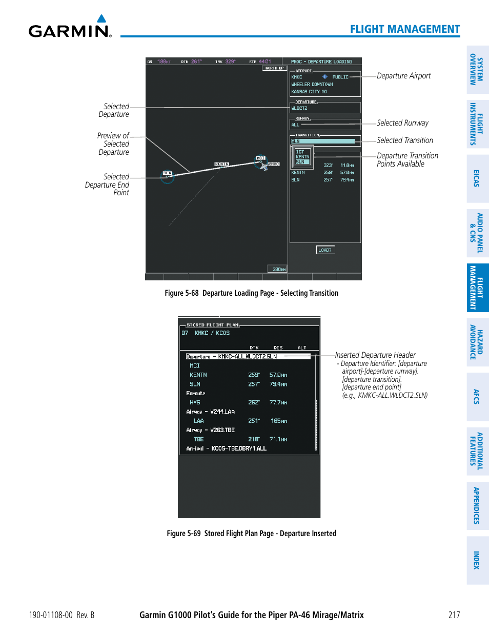Flight management | Garmin G1000 Piper PA-46 Matrix User Manual | Page 231 / 600