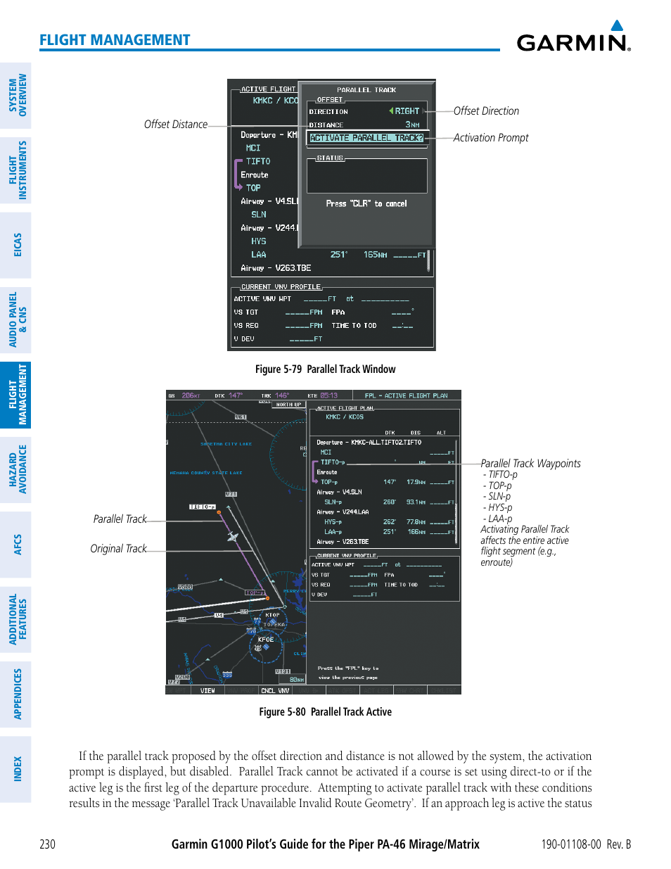 Flight management | Garmin G1000 Piper PA-46 Matrix User Manual | Page 244 / 600