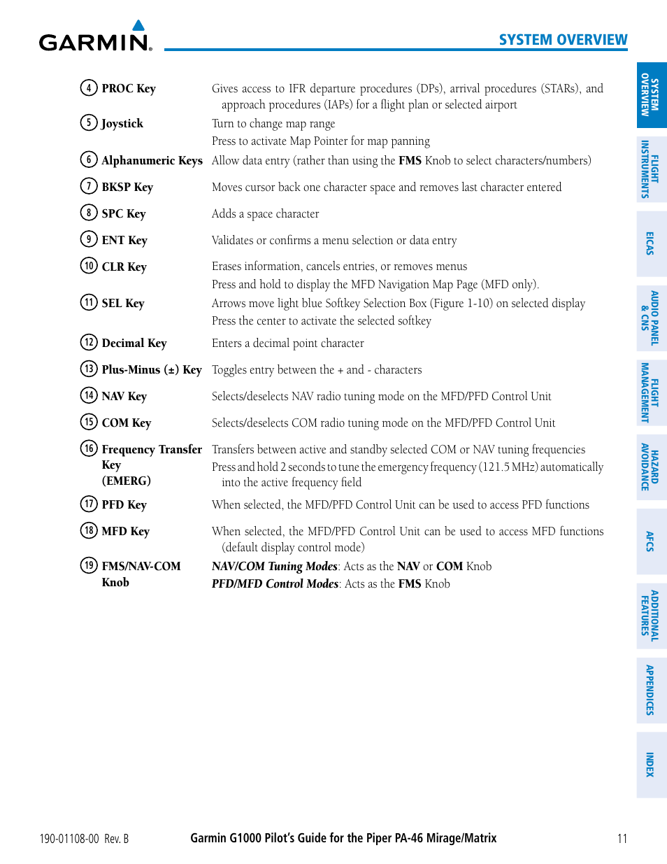 System overview | Garmin G1000 Piper PA-46 Matrix User Manual | Page 25 / 600