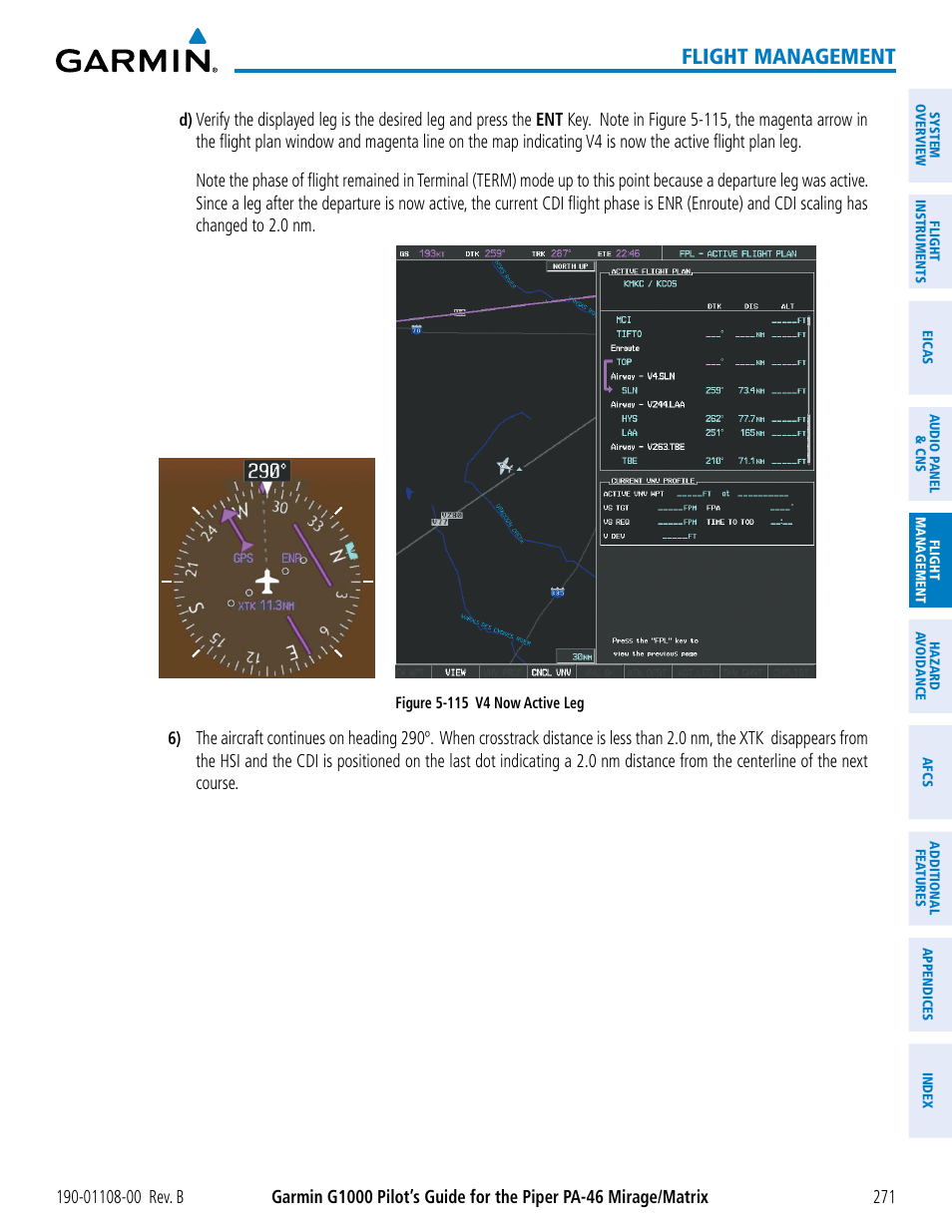 Flight management | Garmin G1000 Piper PA-46 Matrix User Manual | Page 285 / 600