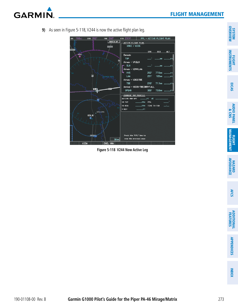 Flight management | Garmin G1000 Piper PA-46 Matrix User Manual | Page 287 / 600