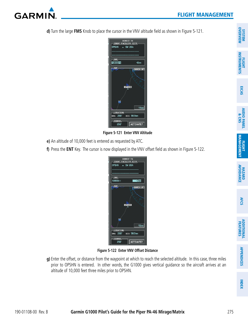 Flight management | Garmin G1000 Piper PA-46 Matrix User Manual | Page 289 / 600