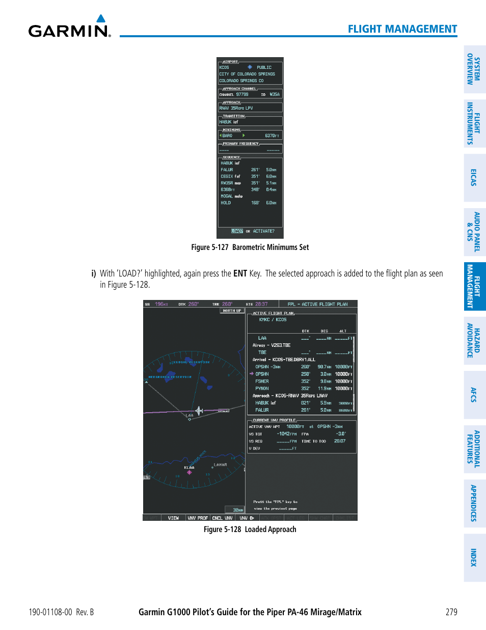 Flight management | Garmin G1000 Piper PA-46 Matrix User Manual | Page 293 / 600