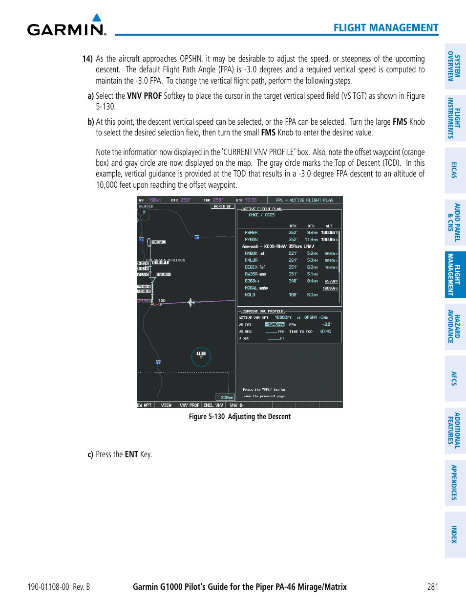 Flight management | Garmin G1000 Piper PA-46 Matrix User Manual | Page 295 / 600