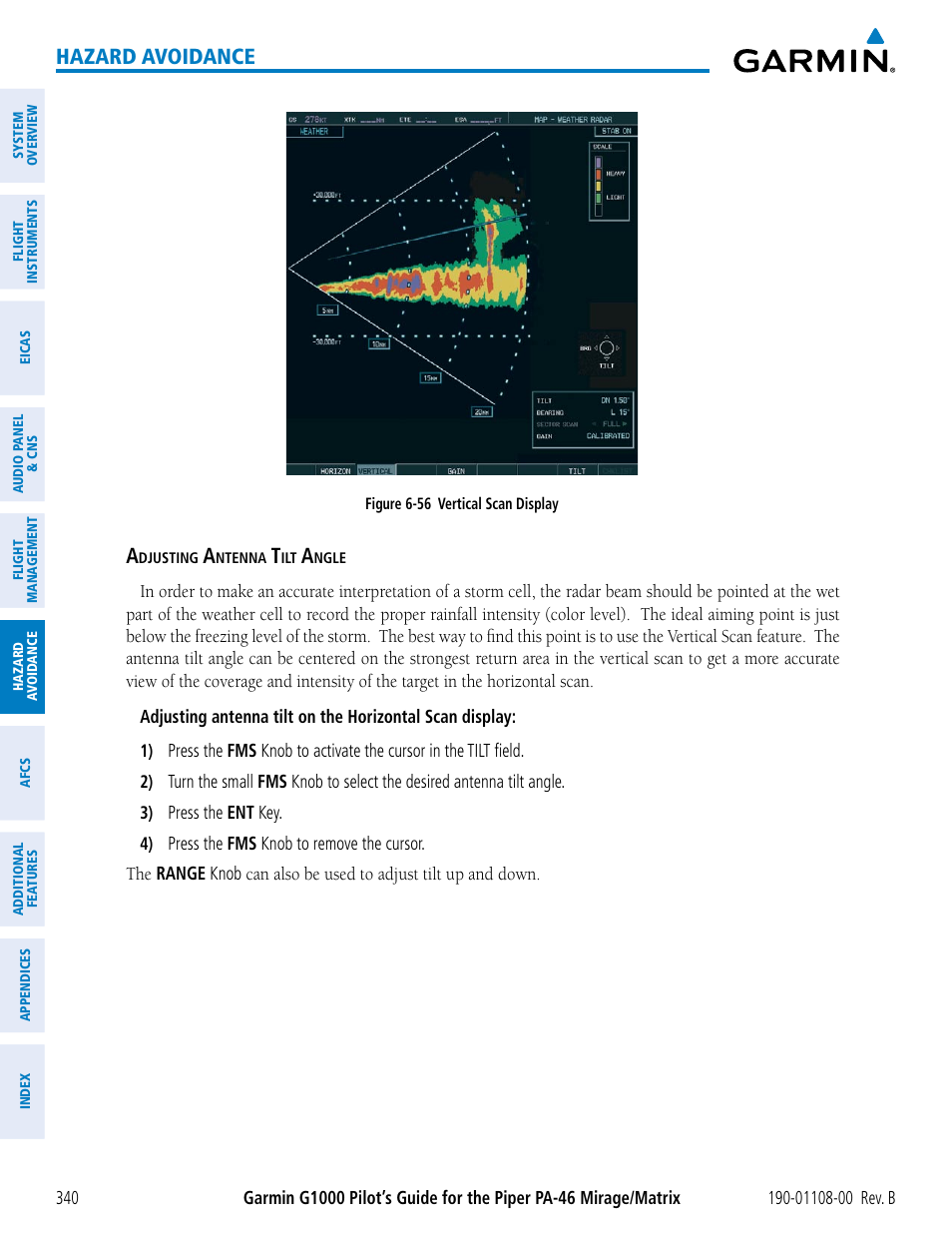 Hazard avoidance | Garmin G1000 Piper PA-46 Matrix User Manual | Page 354 / 600