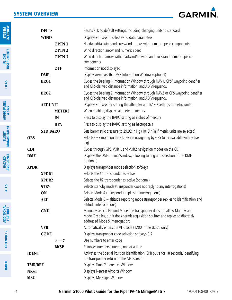 System overview | Garmin G1000 Piper PA-46 Matrix User Manual | Page 38 / 600