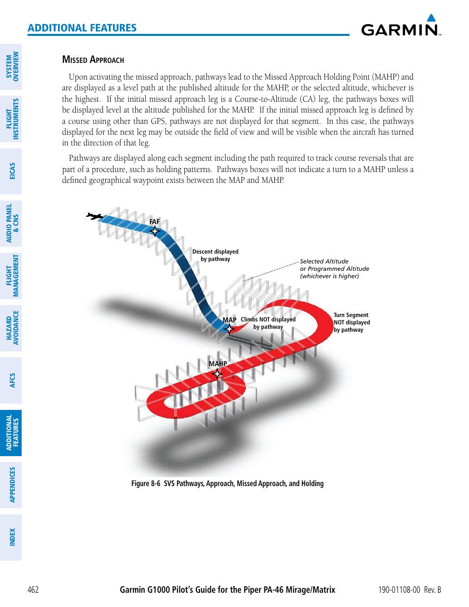 Additional features | Garmin G1000 Piper PA-46 Matrix User Manual | Page 476 / 600