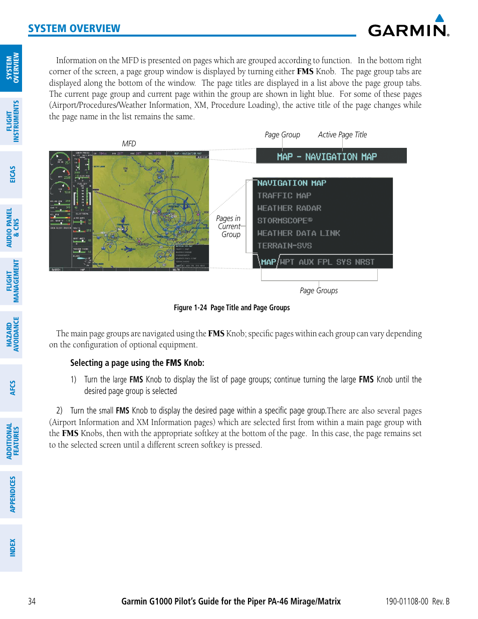 System overview | Garmin G1000 Piper PA-46 Matrix User Manual | Page 48 / 600