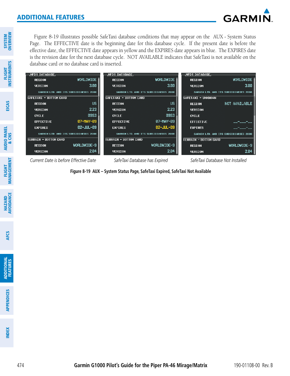 Additional features | Garmin G1000 Piper PA-46 Matrix User Manual | Page 488 / 600