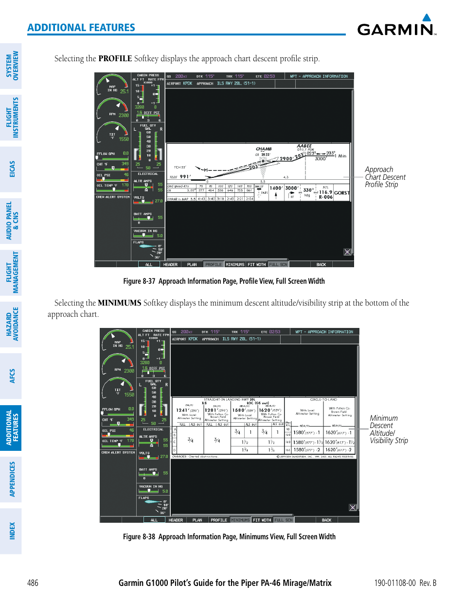 Additional features | Garmin G1000 Piper PA-46 Matrix User Manual | Page 500 / 600