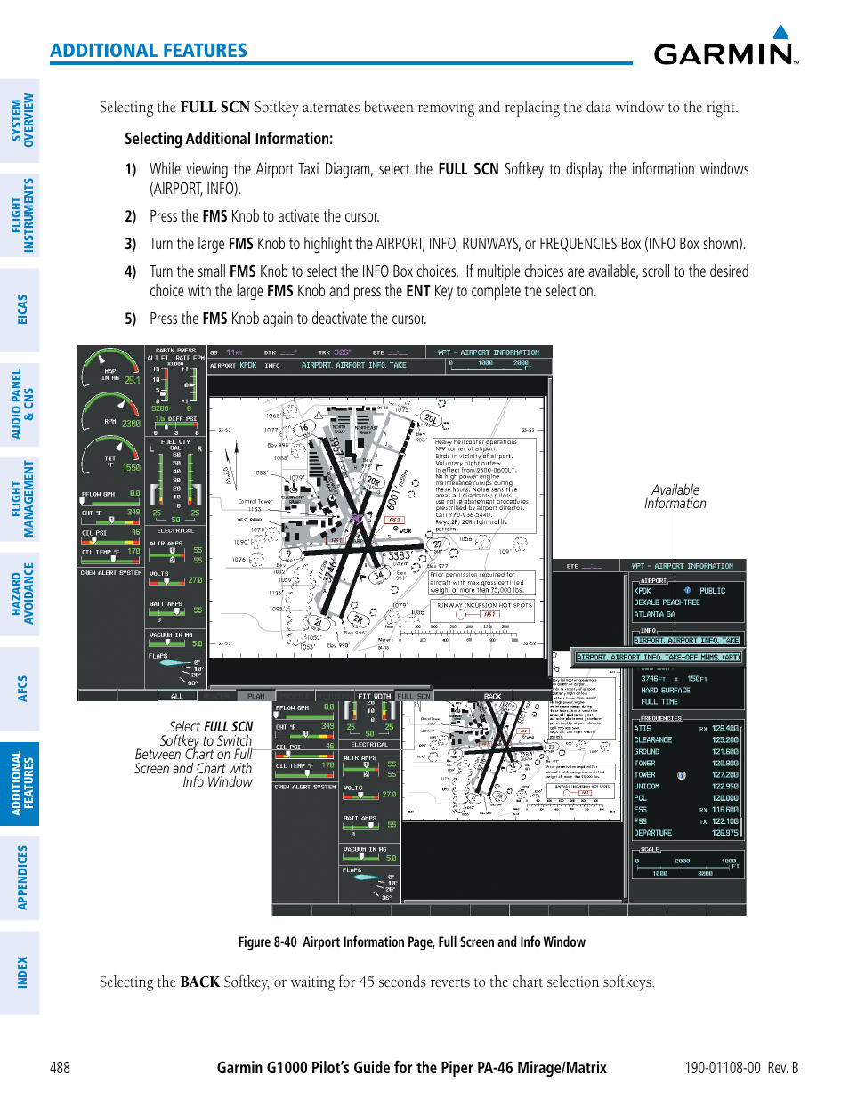 Additional features | Garmin G1000 Piper PA-46 Matrix User Manual | Page 502 / 600