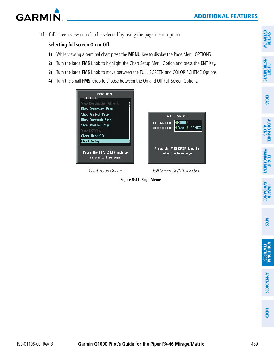 Additional features | Garmin G1000 Piper PA-46 Matrix User Manual | Page 503 / 600