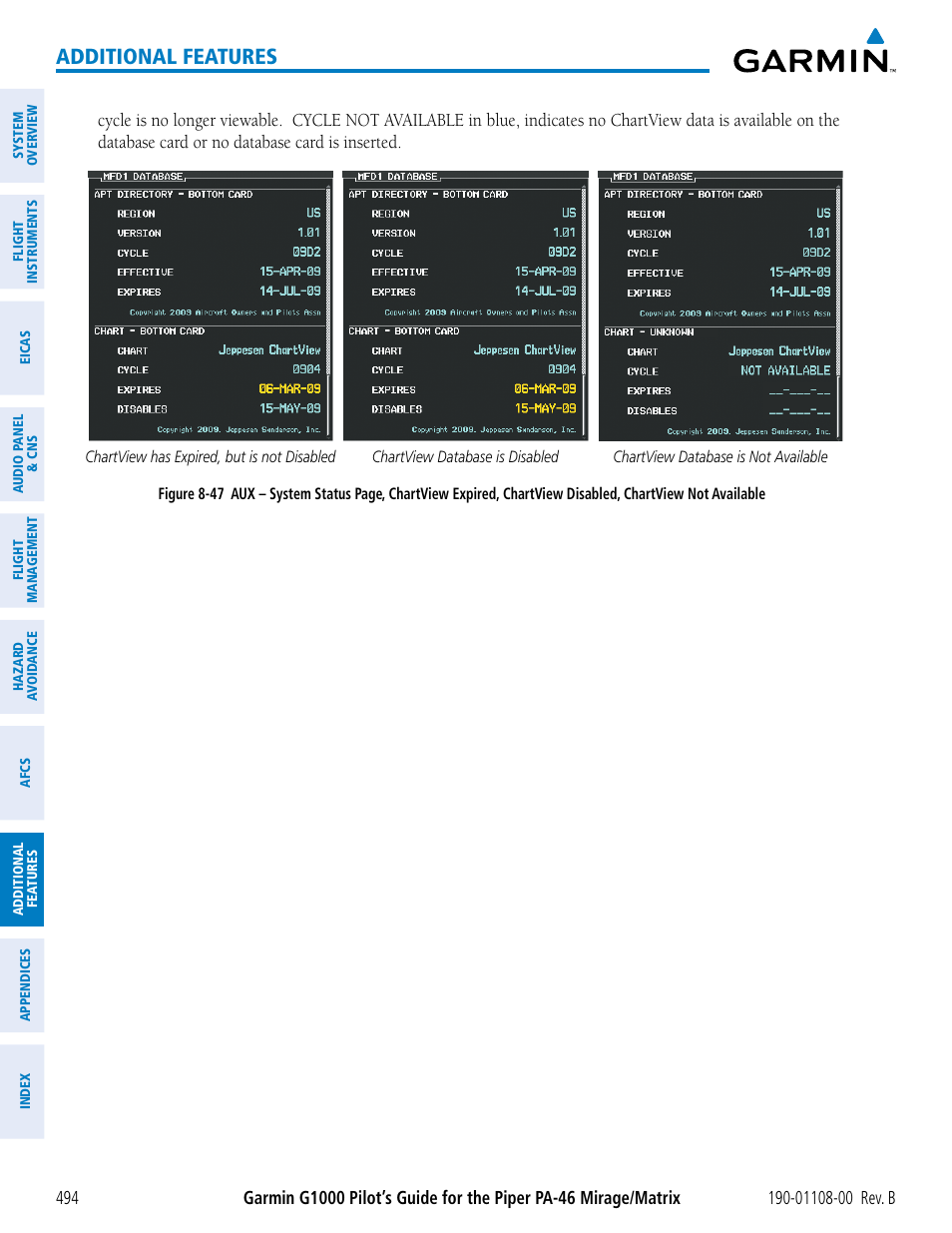 Additional features | Garmin G1000 Piper PA-46 Matrix User Manual | Page 508 / 600