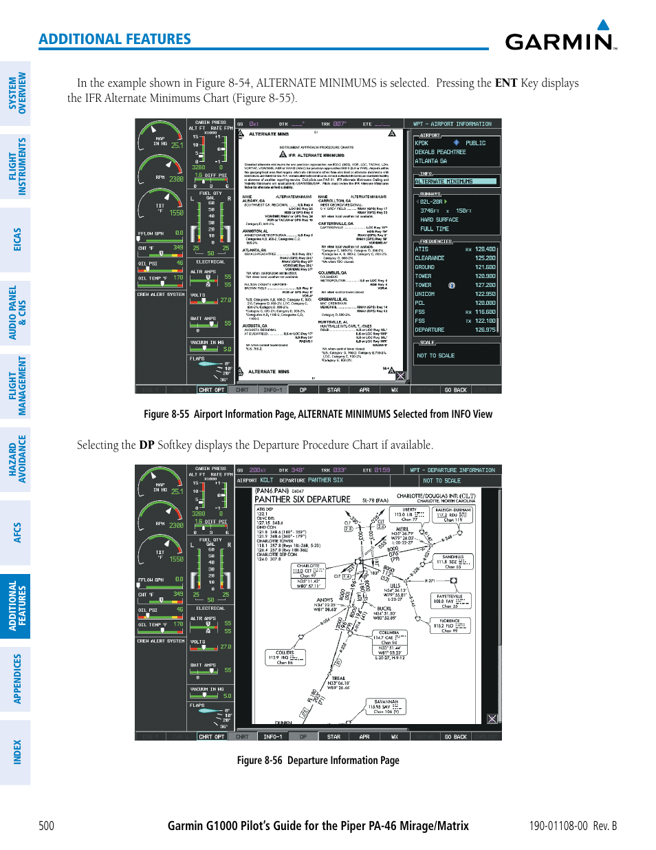 Additional features | Garmin G1000 Piper PA-46 Matrix User Manual | Page 514 / 600