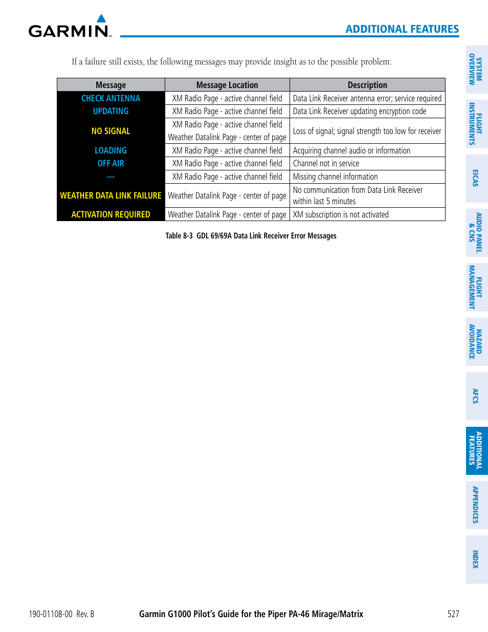 Additional features | Garmin G1000 Piper PA-46 Matrix User Manual | Page 541 / 600