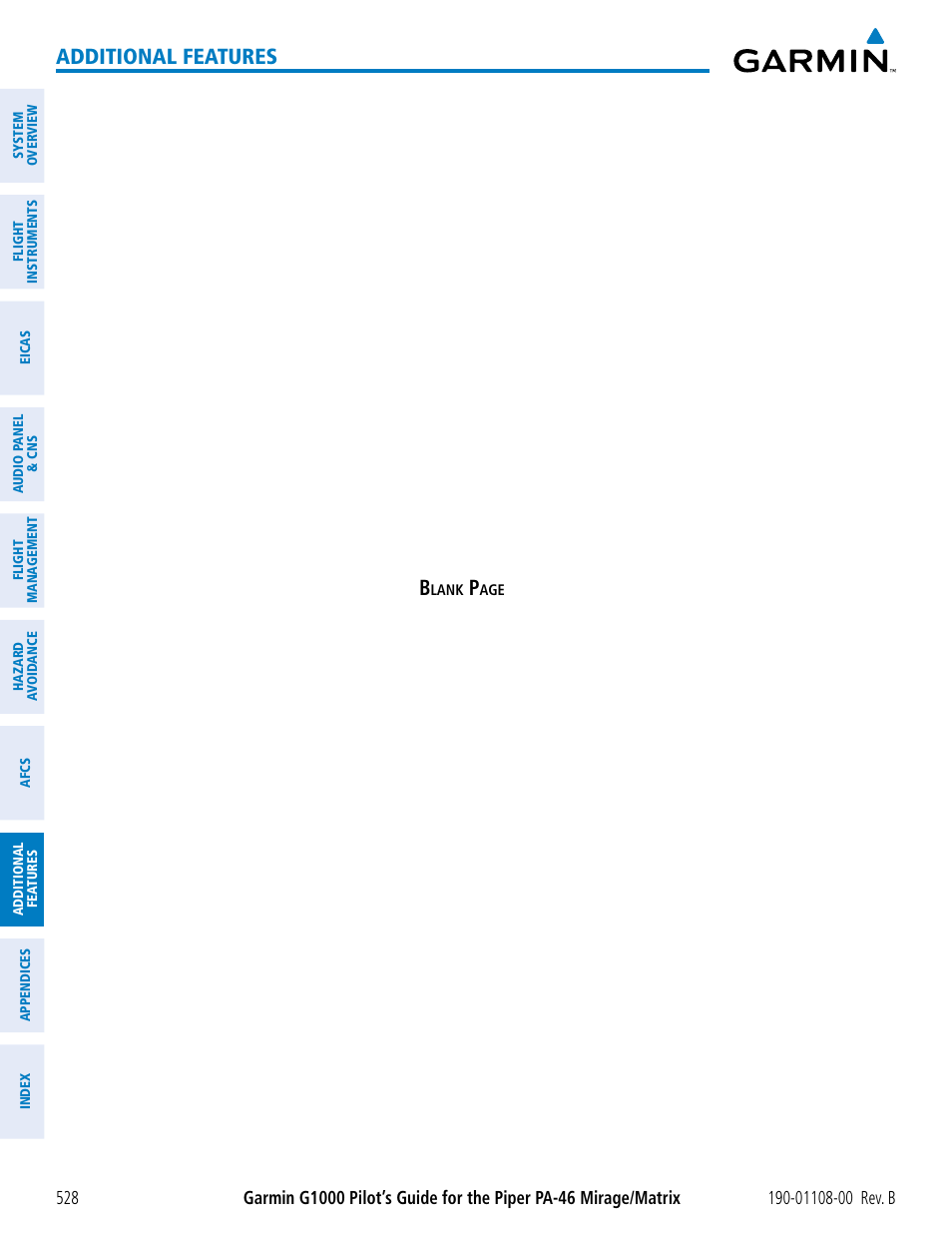 Additional features | Garmin G1000 Piper PA-46 Matrix User Manual | Page 542 / 600