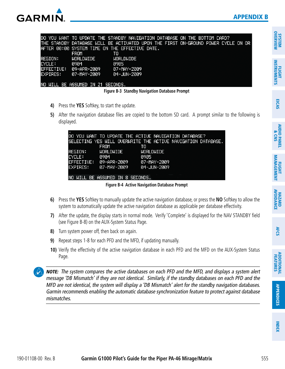 Appendix b | Garmin G1000 Piper PA-46 Matrix User Manual | Page 569 / 600