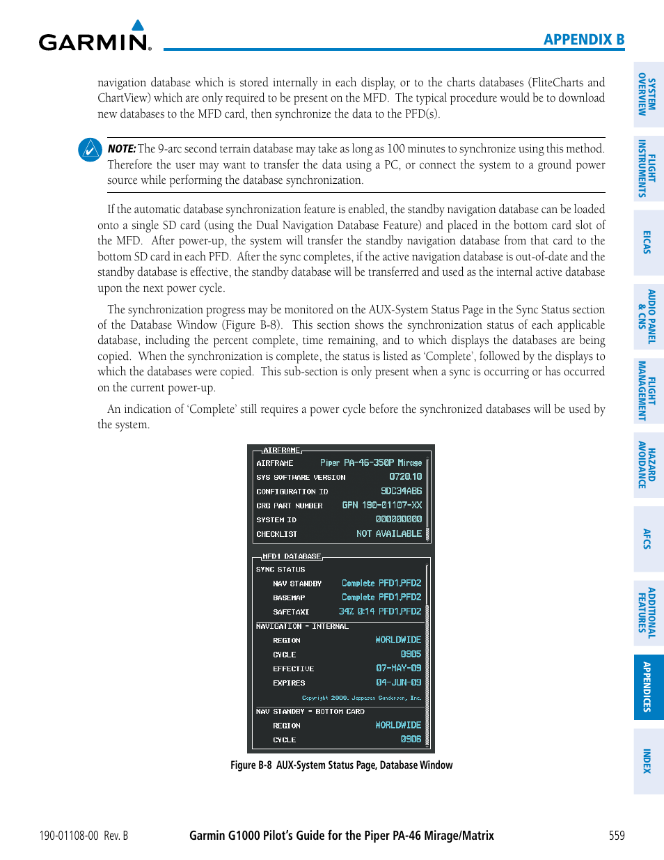 Appendix b | Garmin G1000 Piper PA-46 Matrix User Manual | Page 573 / 600