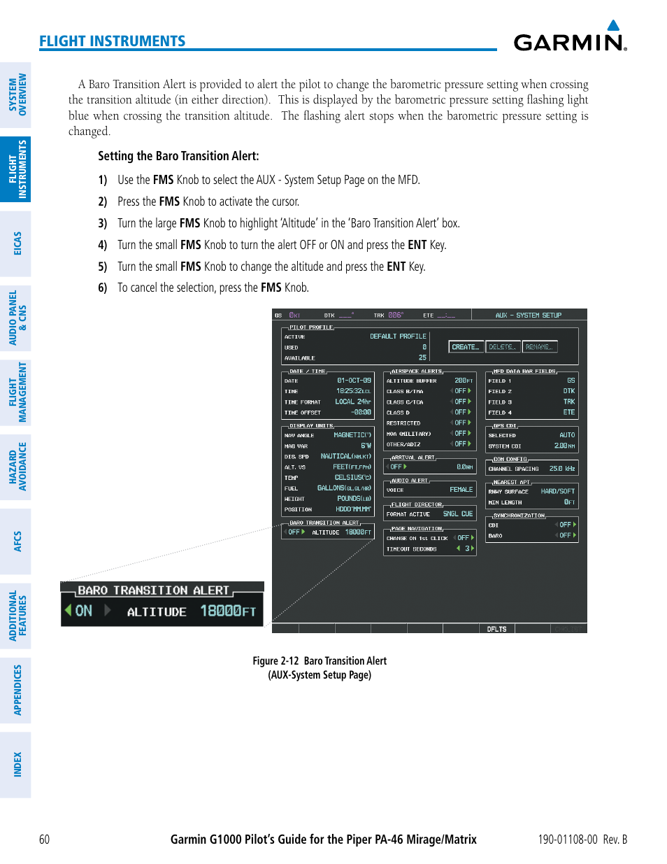 Flight instruments | Garmin G1000 Piper PA-46 Matrix User Manual | Page 74 / 600