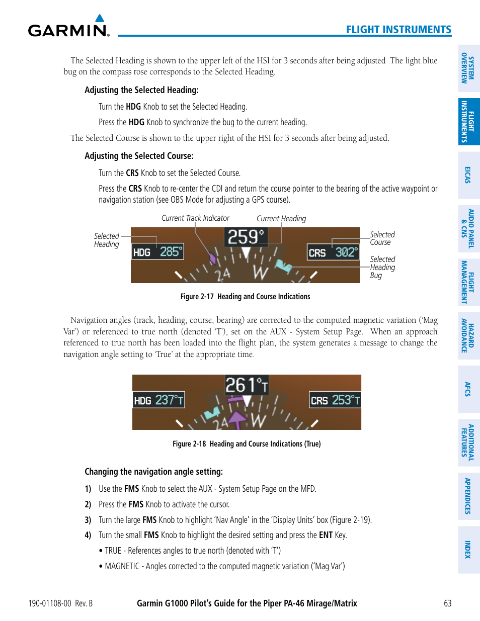 Flight instruments | Garmin G1000 Piper PA-46 Matrix User Manual | Page 77 / 600