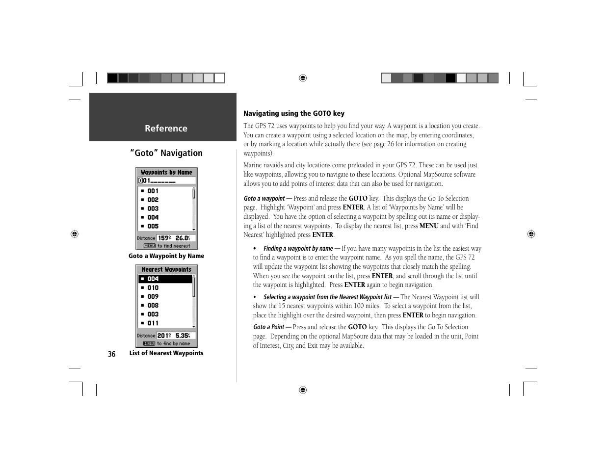 Garmin GPS 72 User Manual | Page 38 / 67