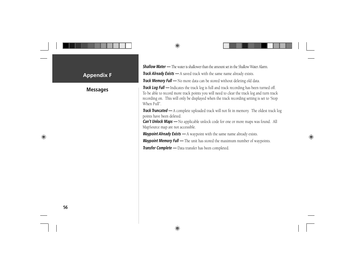 Garmin GPS 72 User Manual | Page 58 / 67