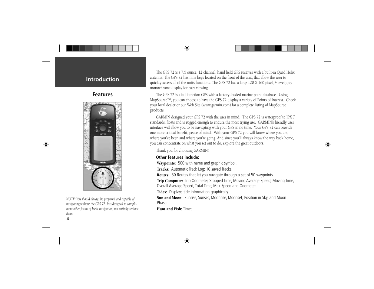 Garmin GPS 72 User Manual | Page 6 / 67