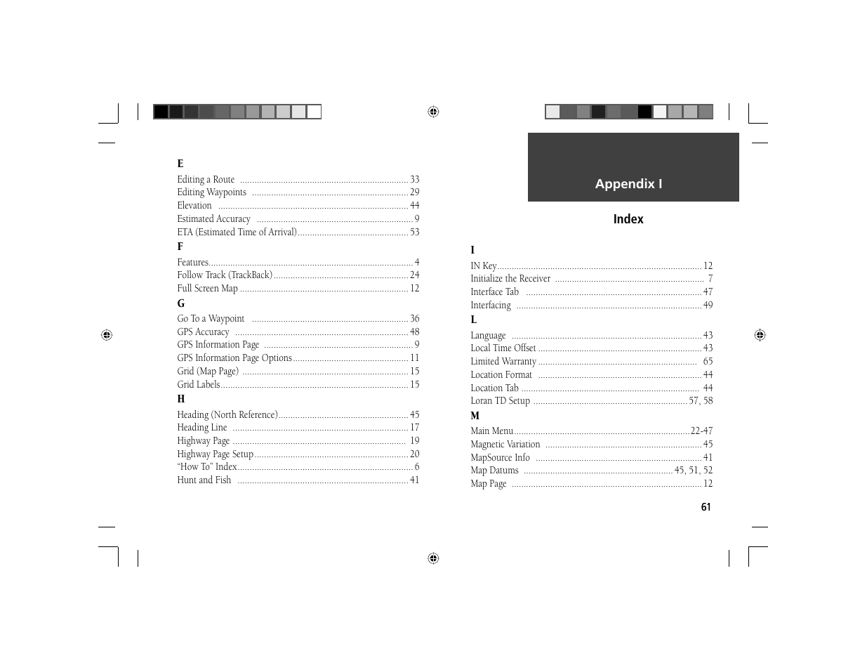 Garmin GPS 72 User Manual | Page 63 / 67