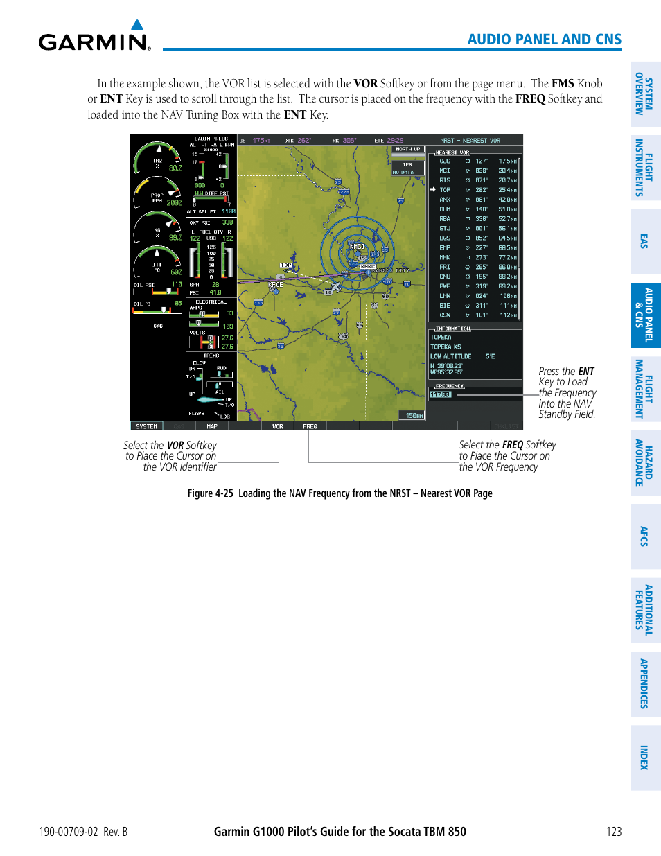 Audio panel and cns | Garmin G1000 Socata TBM 850 User Manual | Page 137 / 600