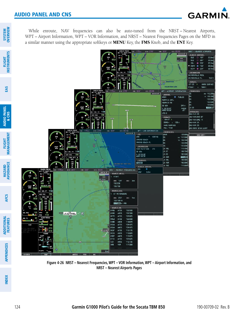 Audio panel and cns | Garmin G1000 Socata TBM 850 User Manual | Page 138 / 600