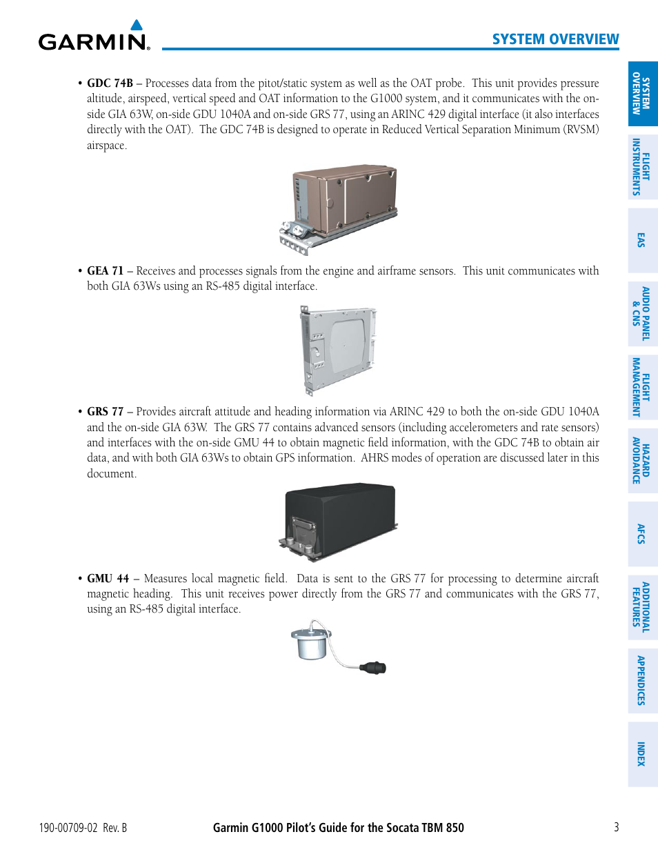 System overview | Garmin G1000 Socata TBM 850 User Manual | Page 17 / 600