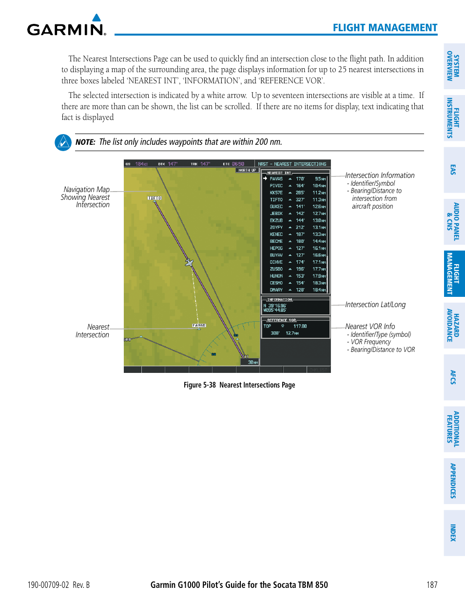 Flight management | Garmin G1000 Socata TBM 850 User Manual | Page 201 / 600