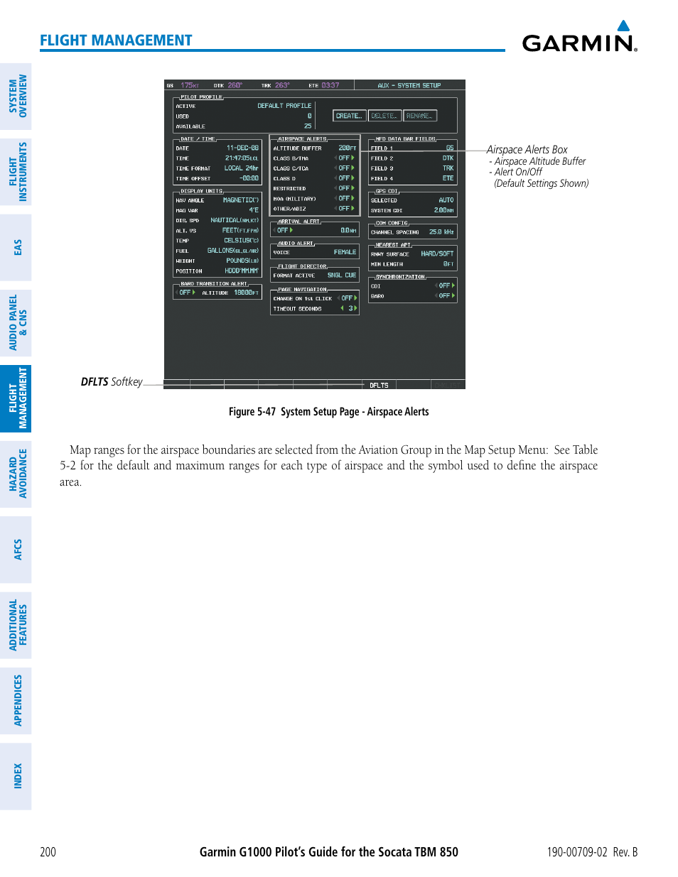 Flight management | Garmin G1000 Socata TBM 850 User Manual | Page 214 / 600