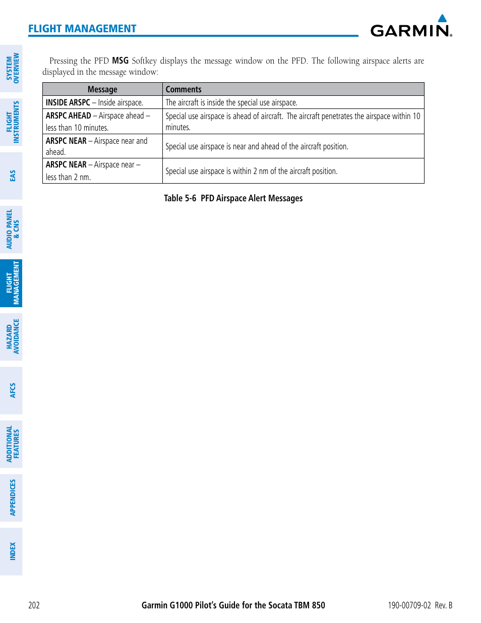 Flight management | Garmin G1000 Socata TBM 850 User Manual | Page 216 / 600