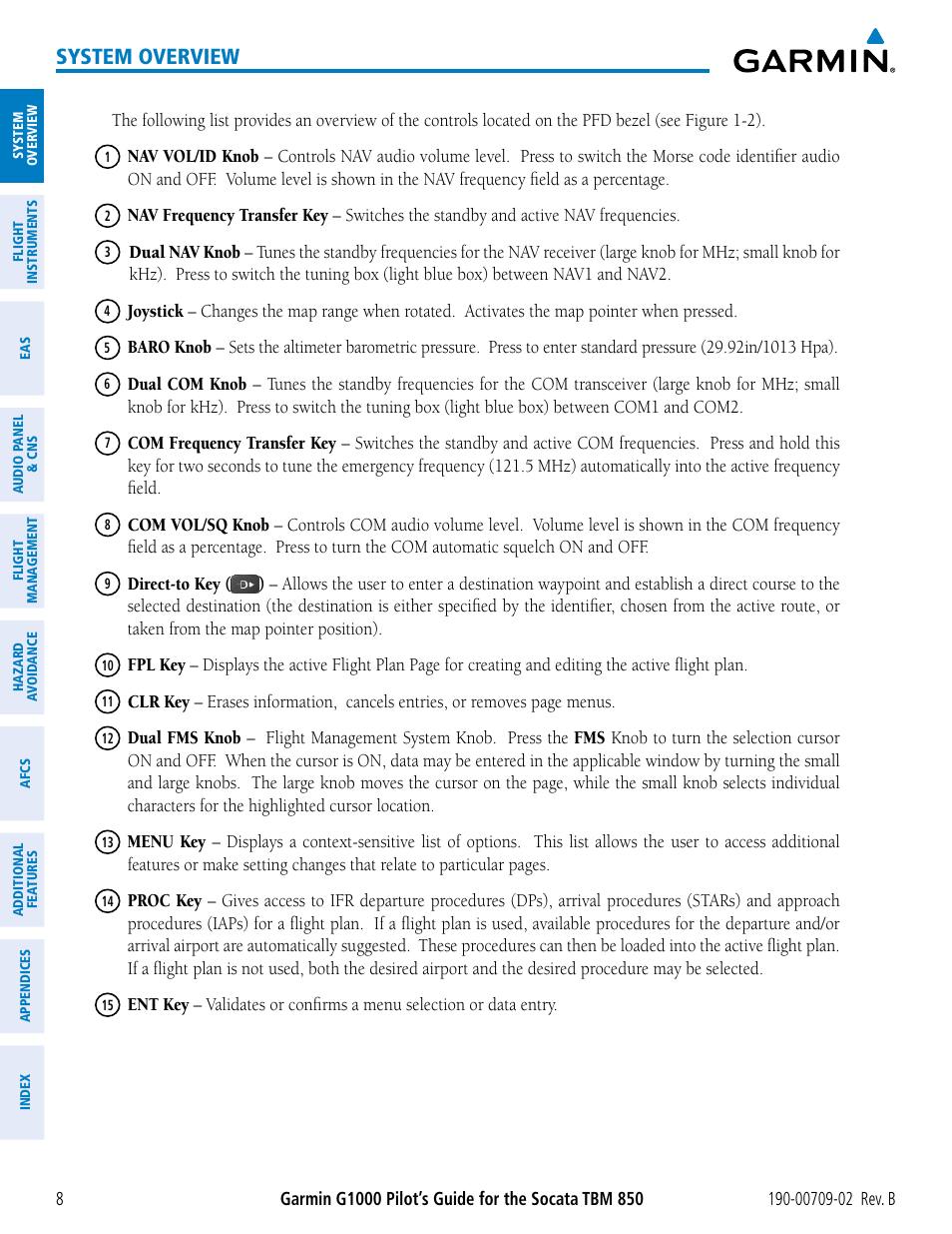 System overview | Garmin G1000 Socata TBM 850 User Manual | Page 22 / 600