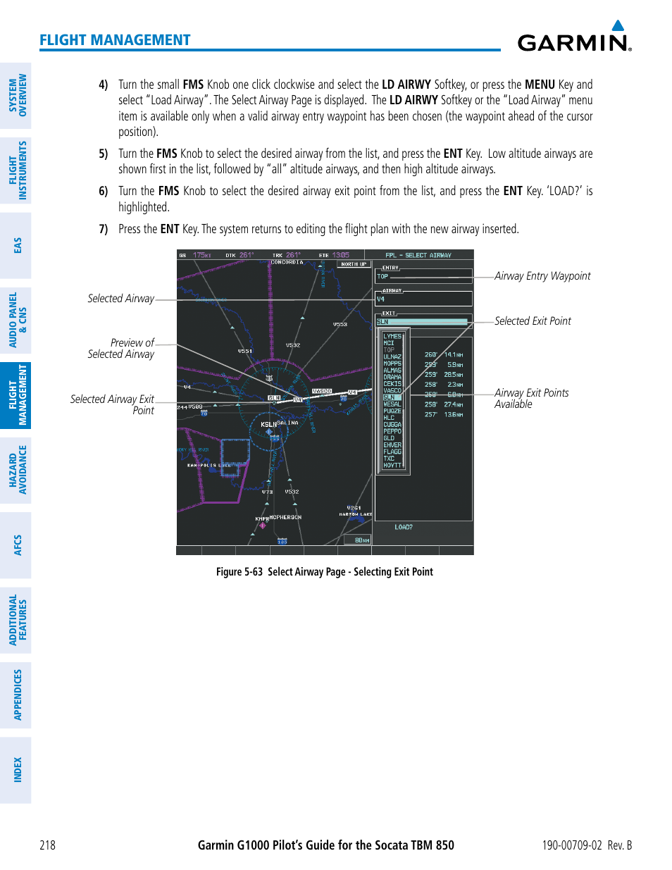 Flight management | Garmin G1000 Socata TBM 850 User Manual | Page 232 / 600