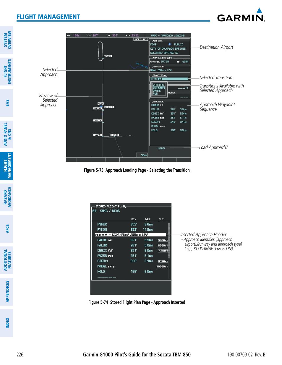 Flight management | Garmin G1000 Socata TBM 850 User Manual | Page 240 / 600