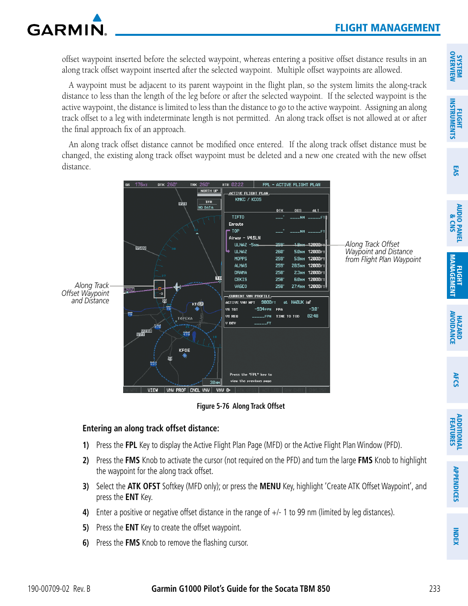 Flight management | Garmin G1000 Socata TBM 850 User Manual | Page 247 / 600