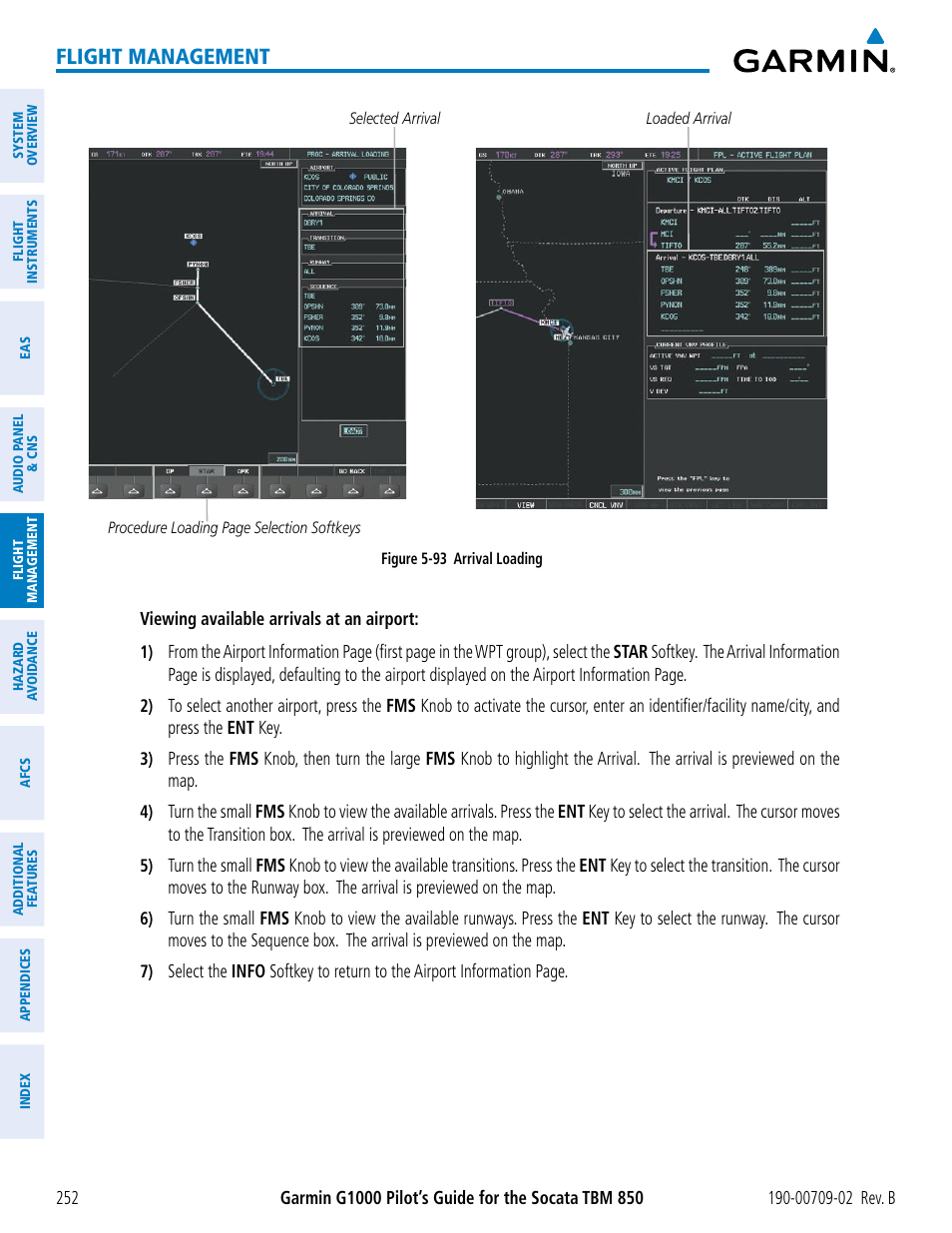 Flight management | Garmin G1000 Socata TBM 850 User Manual | Page 266 / 600