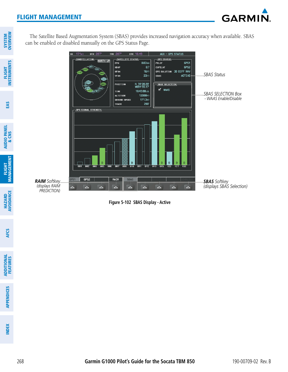 Flight management | Garmin G1000 Socata TBM 850 User Manual | Page 282 / 600