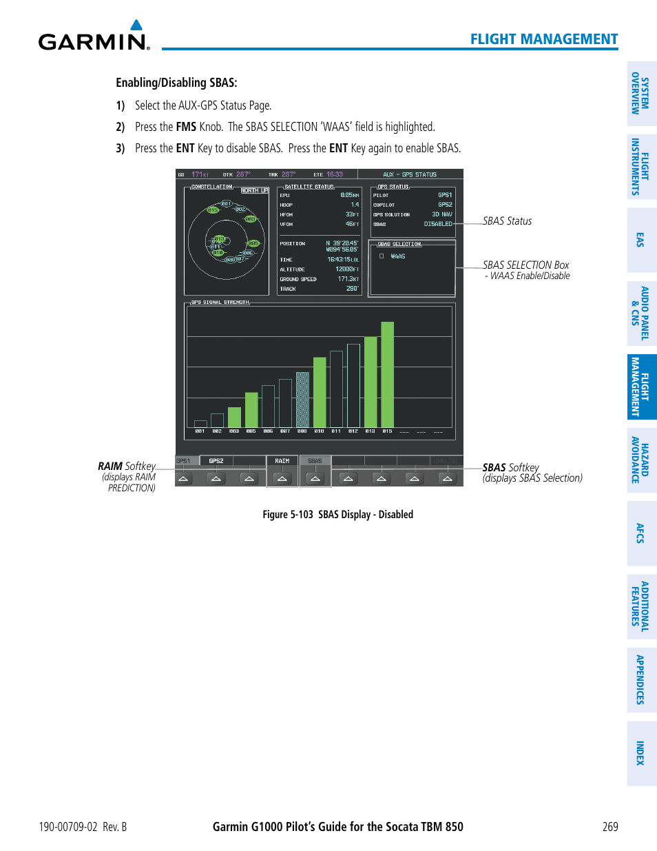 Flight management | Garmin G1000 Socata TBM 850 User Manual | Page 283 / 600