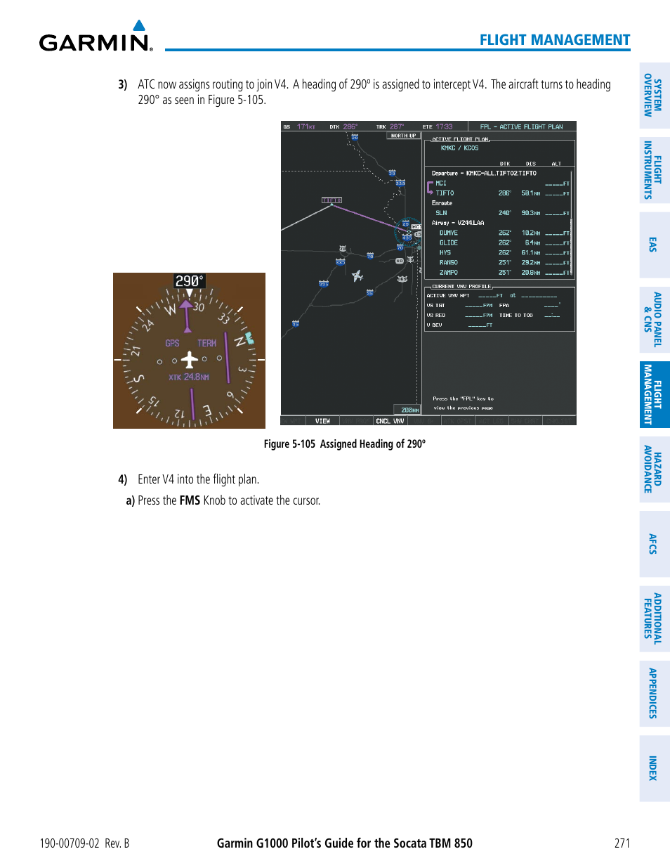 Flight management | Garmin G1000 Socata TBM 850 User Manual | Page 285 / 600