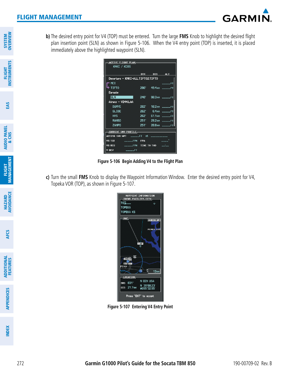 Flight management | Garmin G1000 Socata TBM 850 User Manual | Page 286 / 600