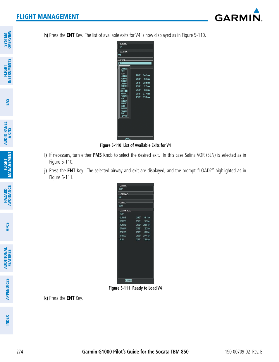 Flight management | Garmin G1000 Socata TBM 850 User Manual | Page 288 / 600