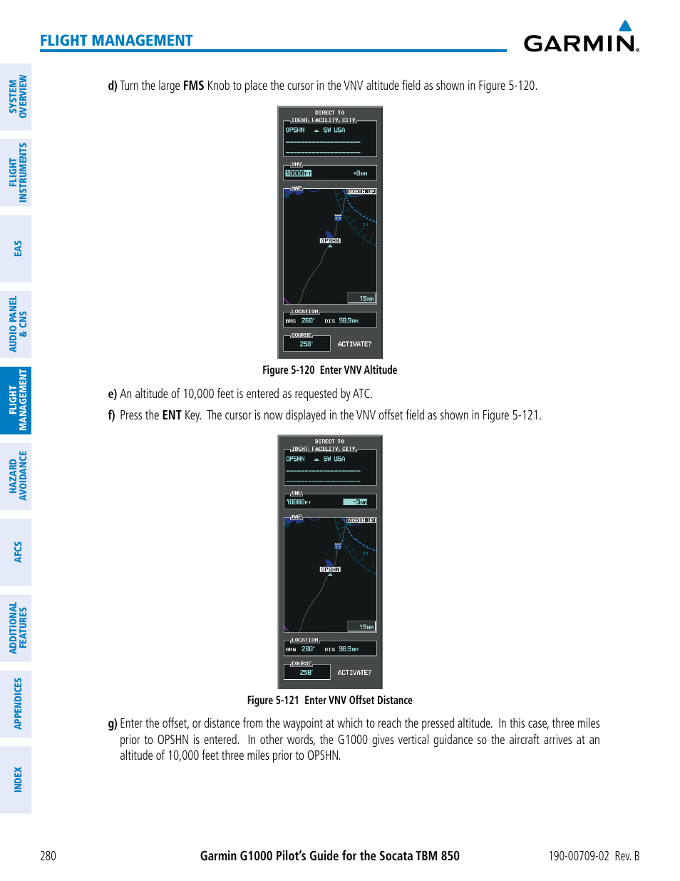 Flight management | Garmin G1000 Socata TBM 850 User Manual | Page 294 / 600