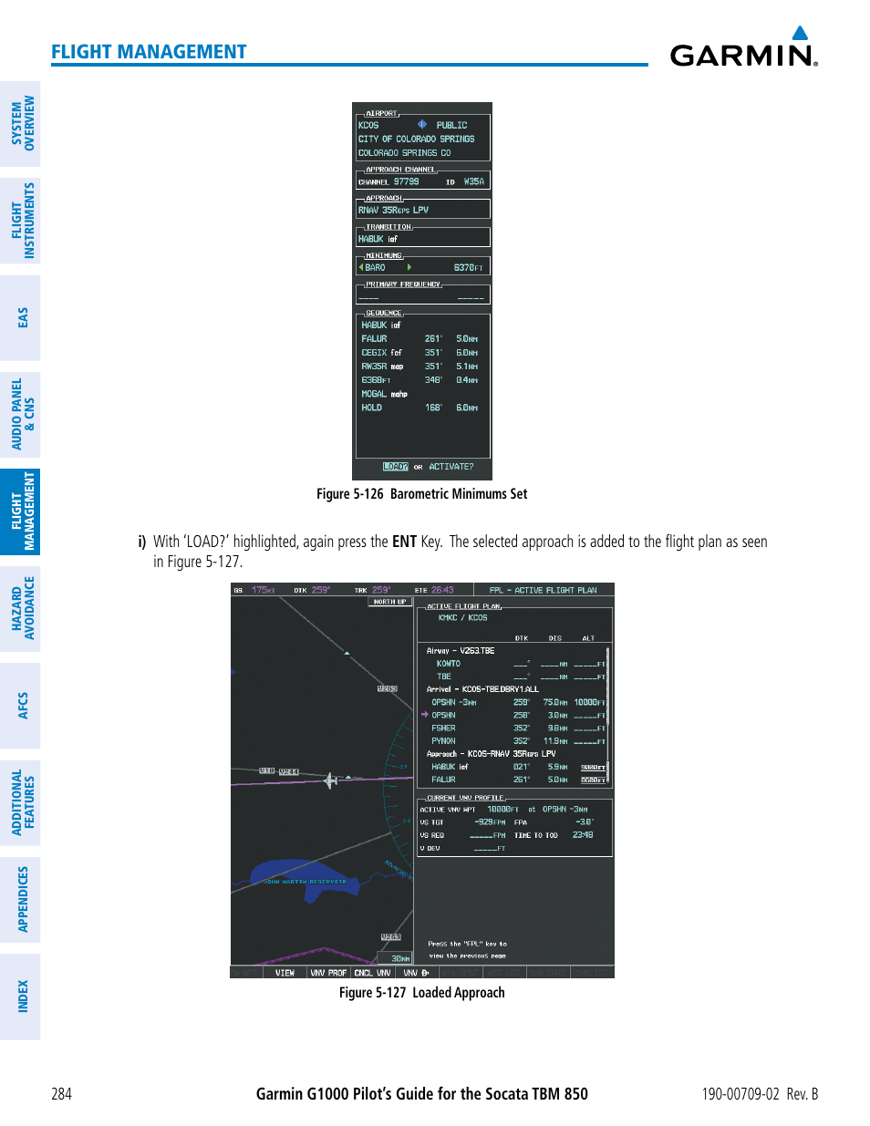 Flight management | Garmin G1000 Socata TBM 850 User Manual | Page 298 / 600