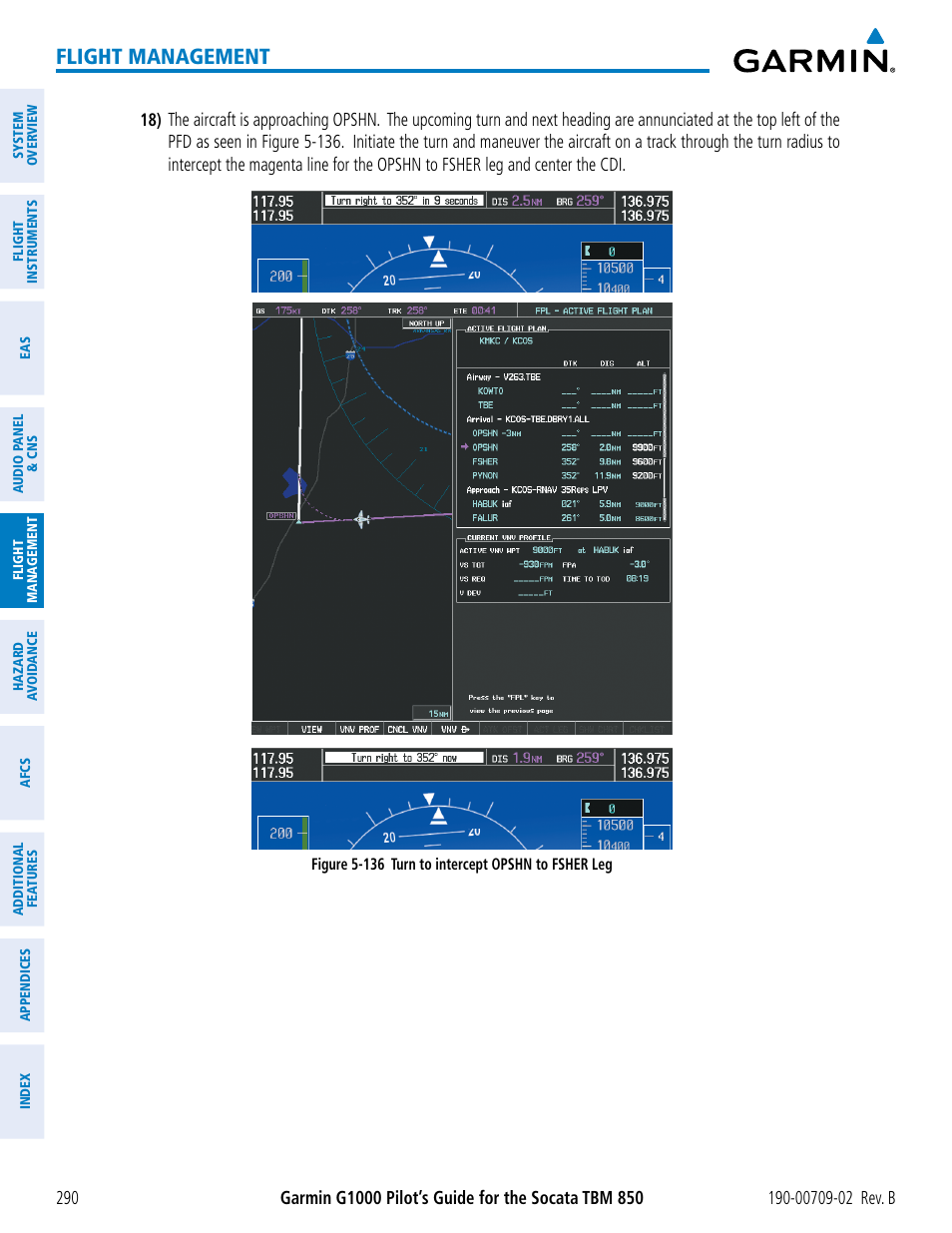 Flight management | Garmin G1000 Socata TBM 850 User Manual | Page 304 / 600