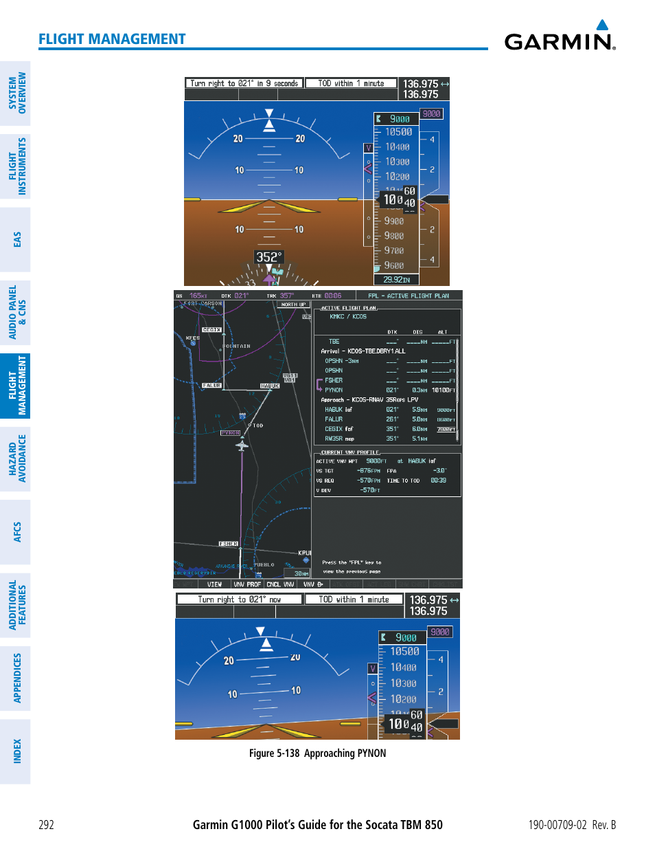 Flight management | Garmin G1000 Socata TBM 850 User Manual | Page 306 / 600