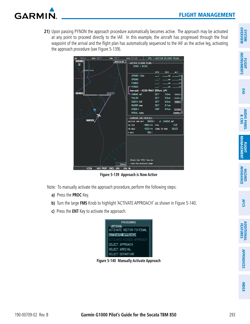 Flight management | Garmin G1000 Socata TBM 850 User Manual | Page 307 / 600